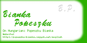 bianka popeszku business card